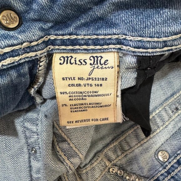 Miss Me Winged Backside Embellished Embroidered Easy Bootcut Size 29 Style E3313 - Picture 5 of 12